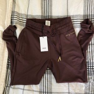 Whitney Simmons Cherry Chocolate Joggers NWT